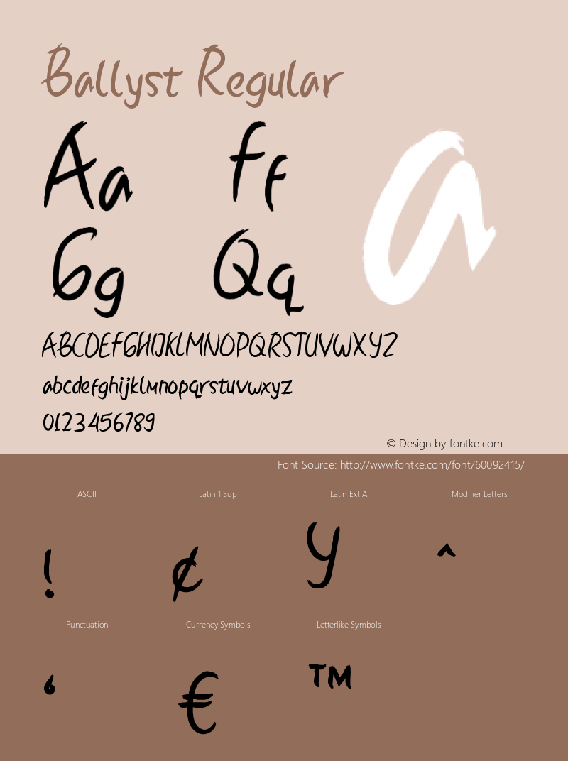 Ballyst Version 1.002;Fontself Maker 3.5.1 Font Sample