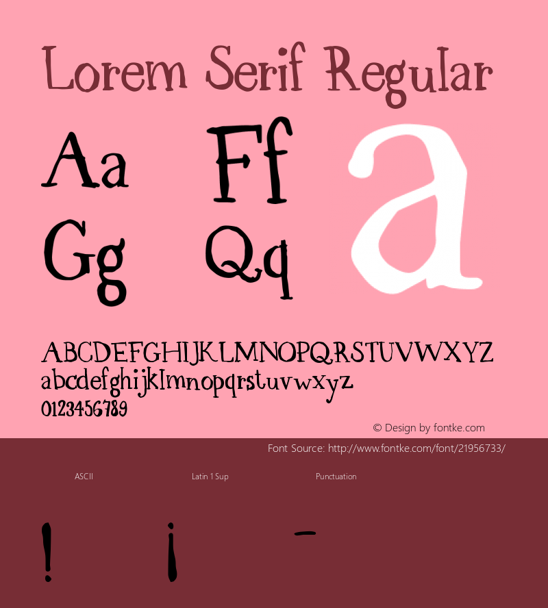 LoremSerif Version 1.000;PS 001.001;hotconv 1.0.56 Font Sample
