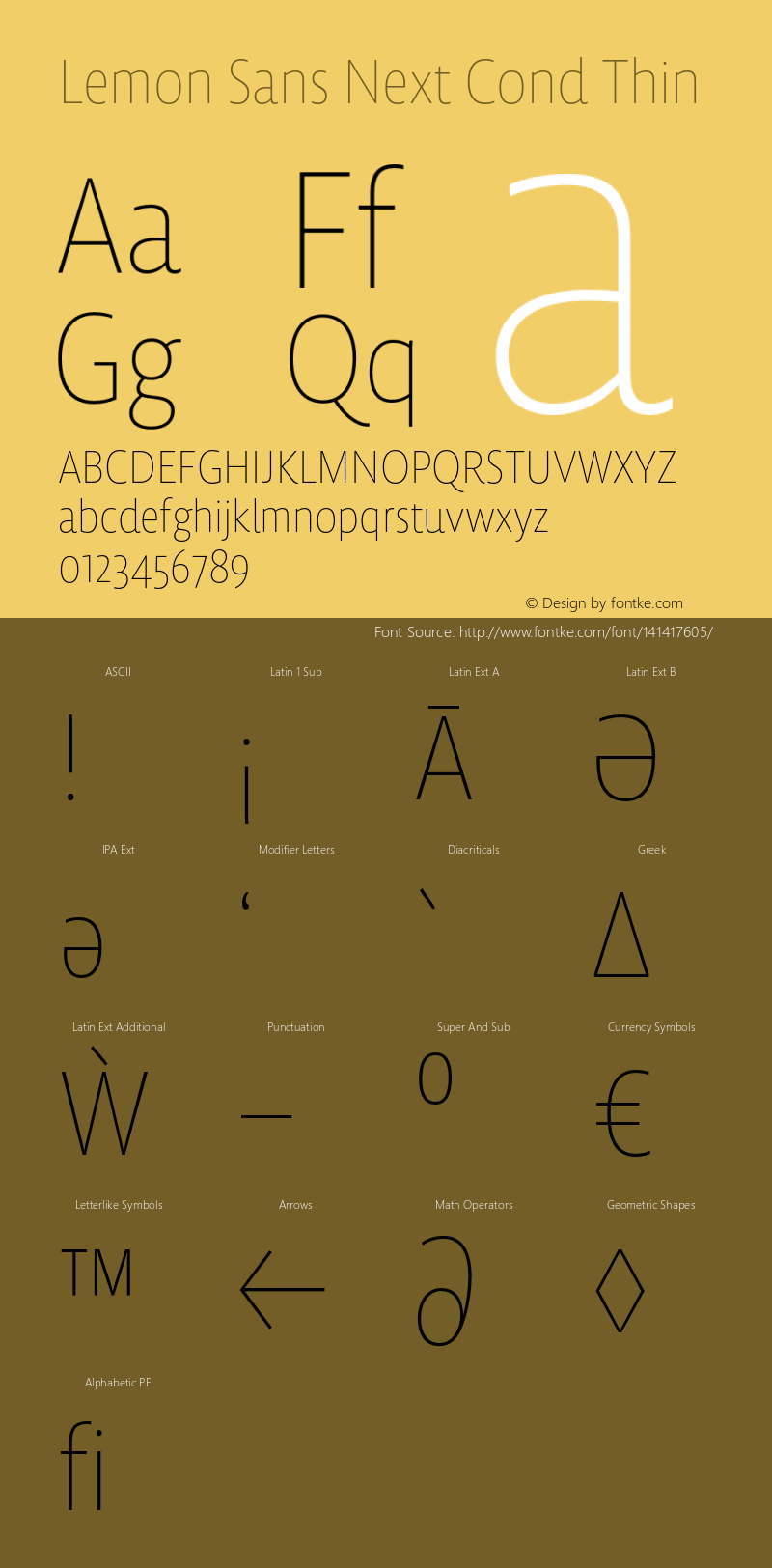 Lemon Sans Next Cond Thin Version 2.012;hotconv 1.0.109;makeotfexe 2.5.65596 Font Sample