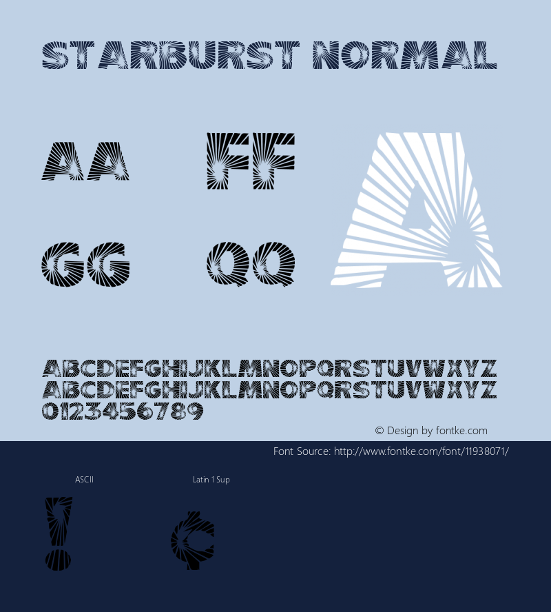 Starburst Normal 1.0 Sat Oct 02 12:16:20 1993 Font Sample