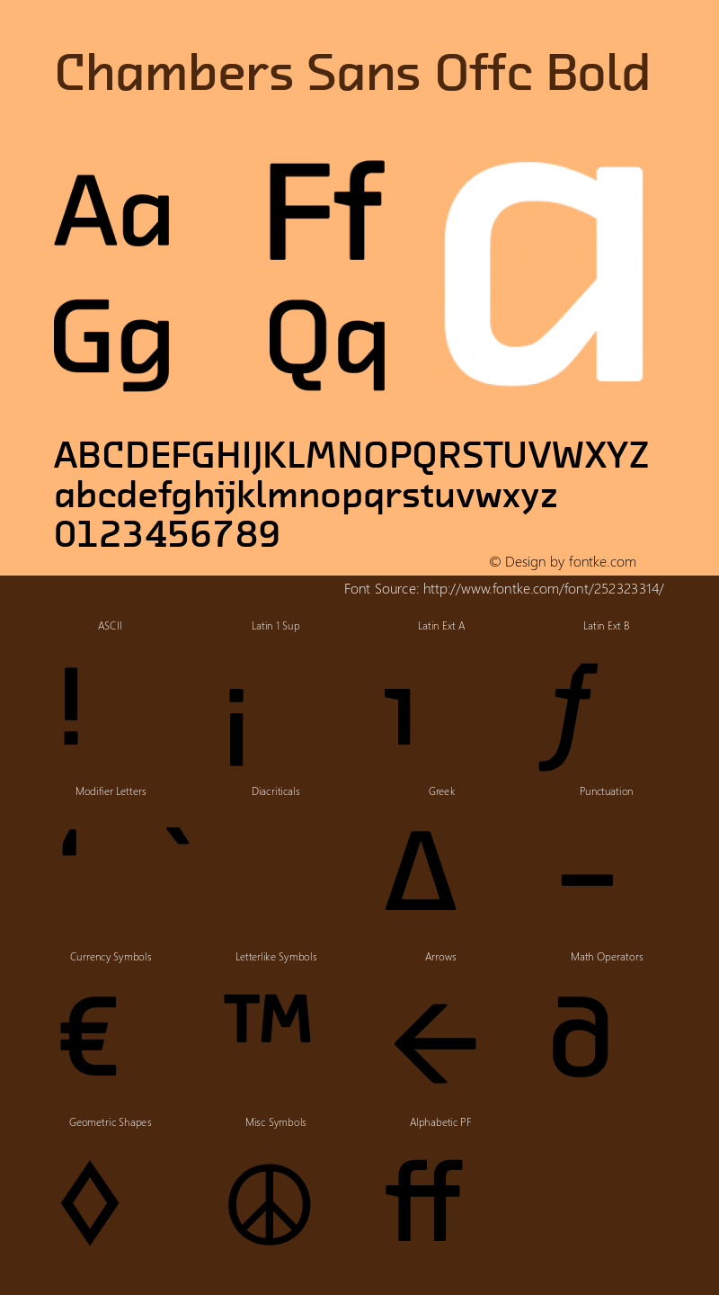 Chambers Sans Offc Bold Version 7.504; 2010; Build 1021图片样张