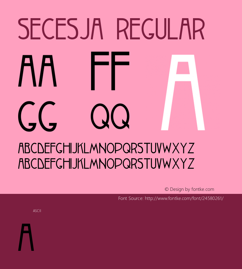 Secesja 001.000 Font Sample