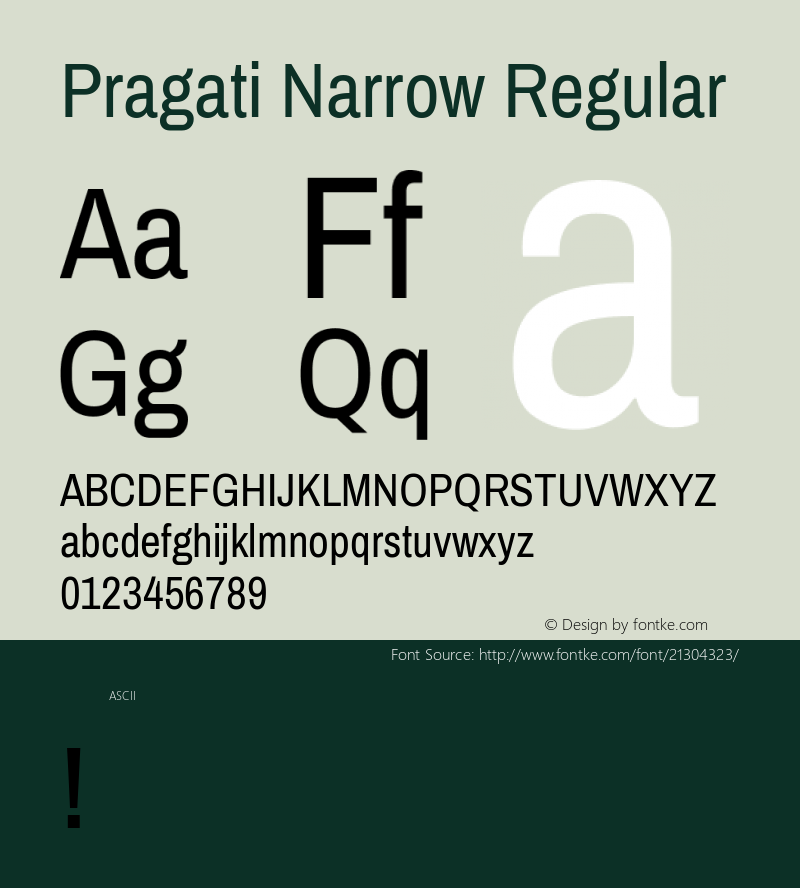 Pragati Narrow Regular  Font Sample