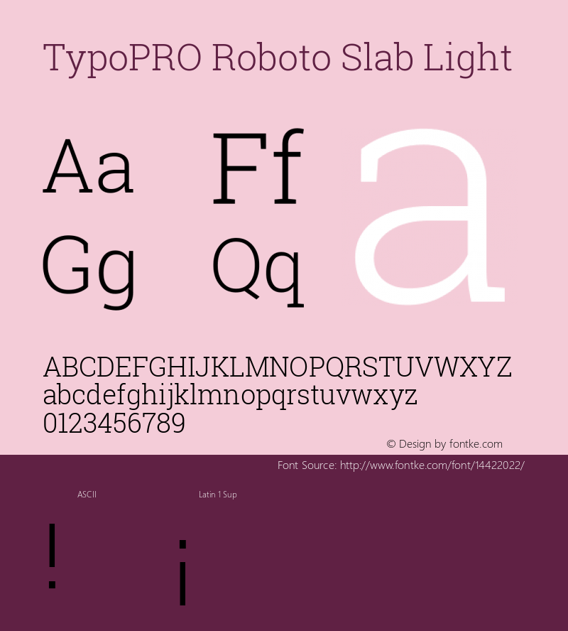 TypoPRO Roboto Slab Light Version 1.100263; 2013; ttfautohint (v0.94.20-1c74) -l 8 -r 12 -G 200 -x 14 -w 