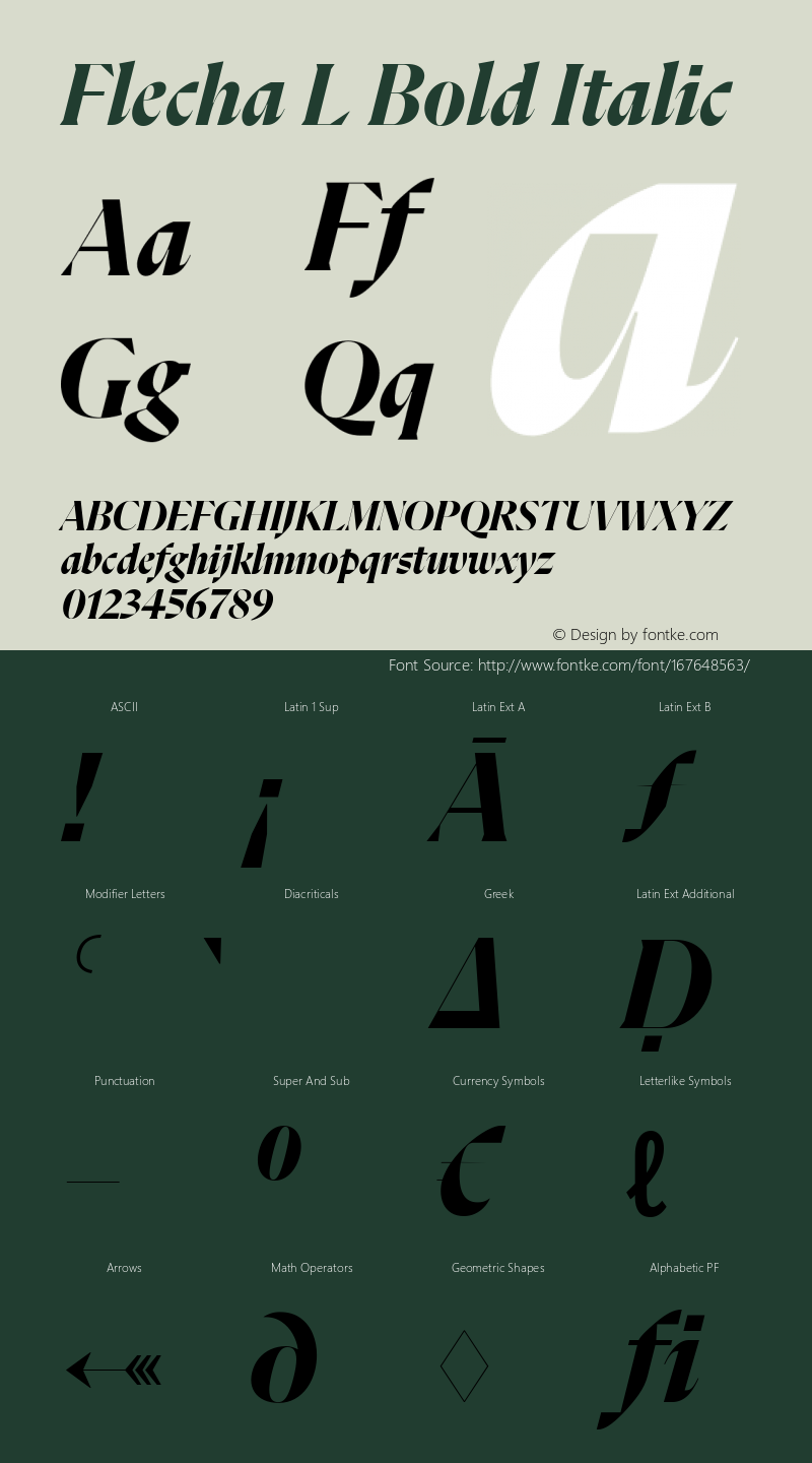 Flecha L Bold Italic Version 2.001图片样张