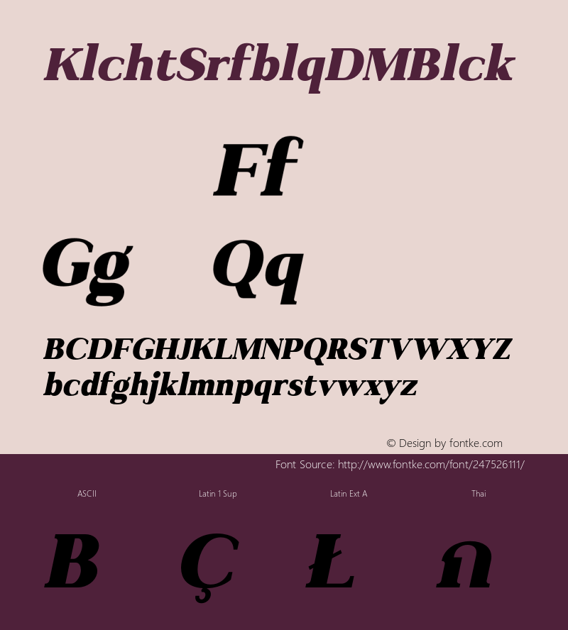 Kulachat Serif Oblique DEMO Black Version 1.2图片样张