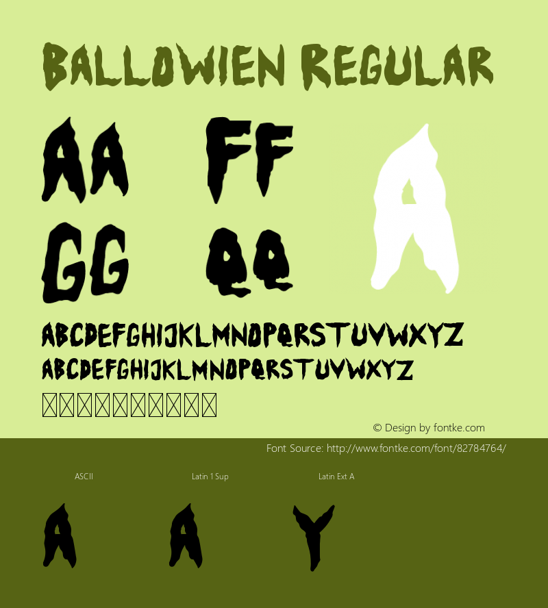 Ballowien Version 1.007;Fontself Maker 3.5.3 Font Sample