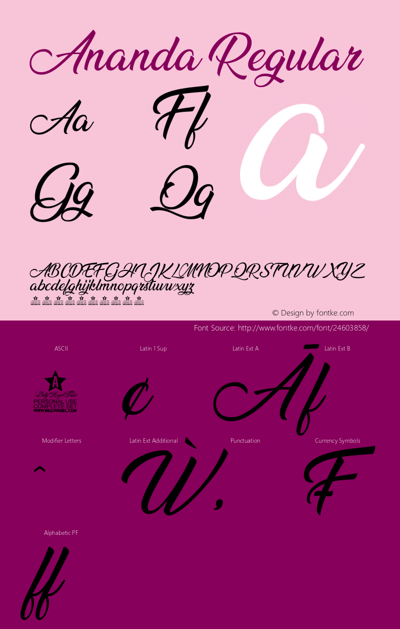 Ananda Version 1.000 Font Sample