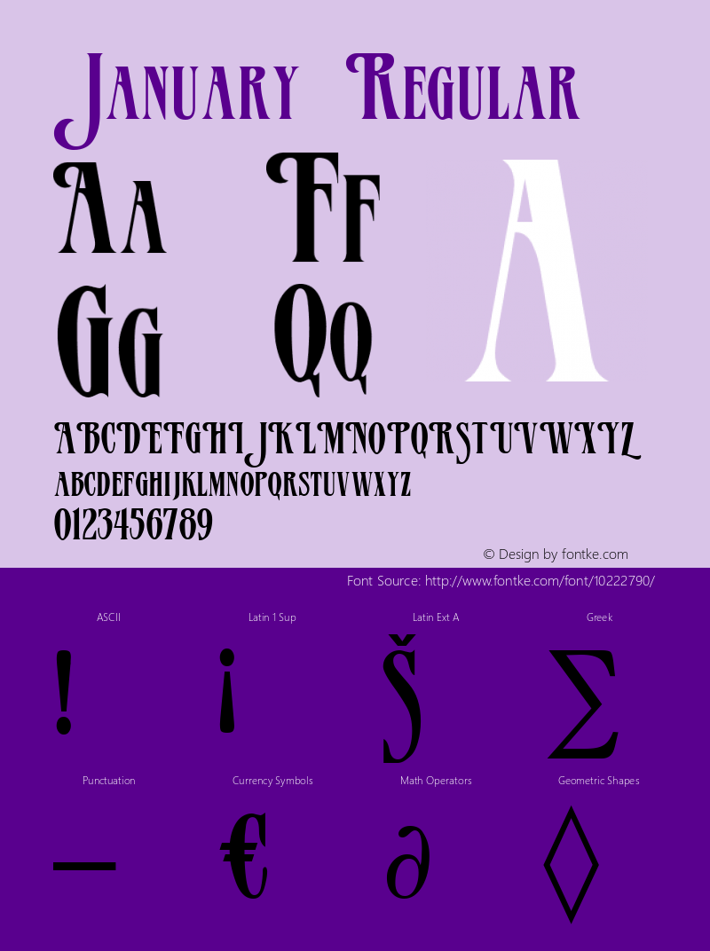 January Regular Brendel            :05.07.1995 Font Sample