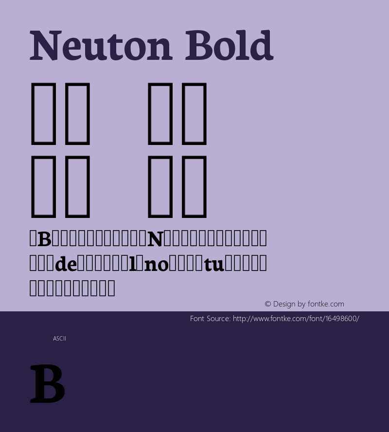 Neuton Bold Version 1.42 Font Sample