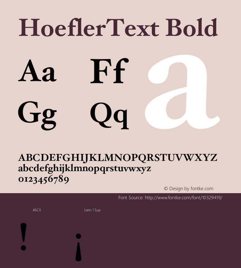 HoeflerText Bold 001.000 Font Sample