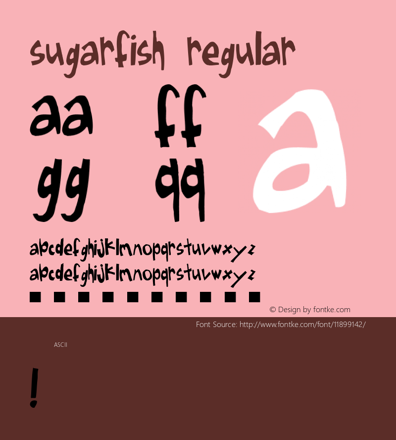 Sugarfish Regular Version 1.0 Font Sample