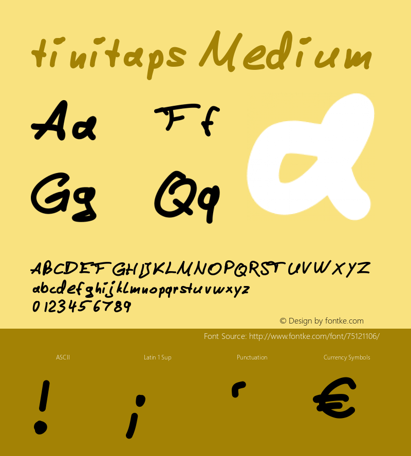 tinitaps Version 001.000 Font Sample