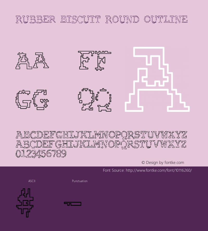 Rubber Biscuit Round Outline 1.0 Wed Apr 23 18:09:58 2003 Font Sample