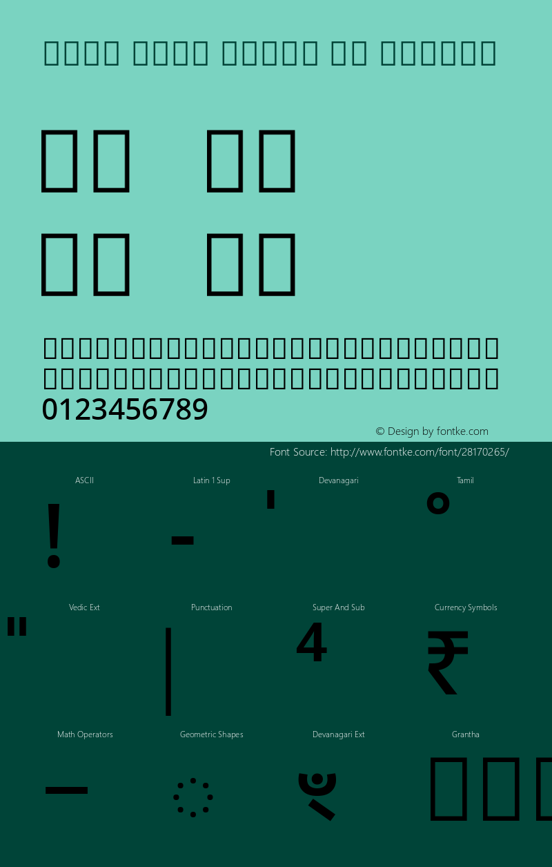 Noto Sans Tamil UI Medium Version 2.000; ttfautohint (v1.8.2) Font Sample