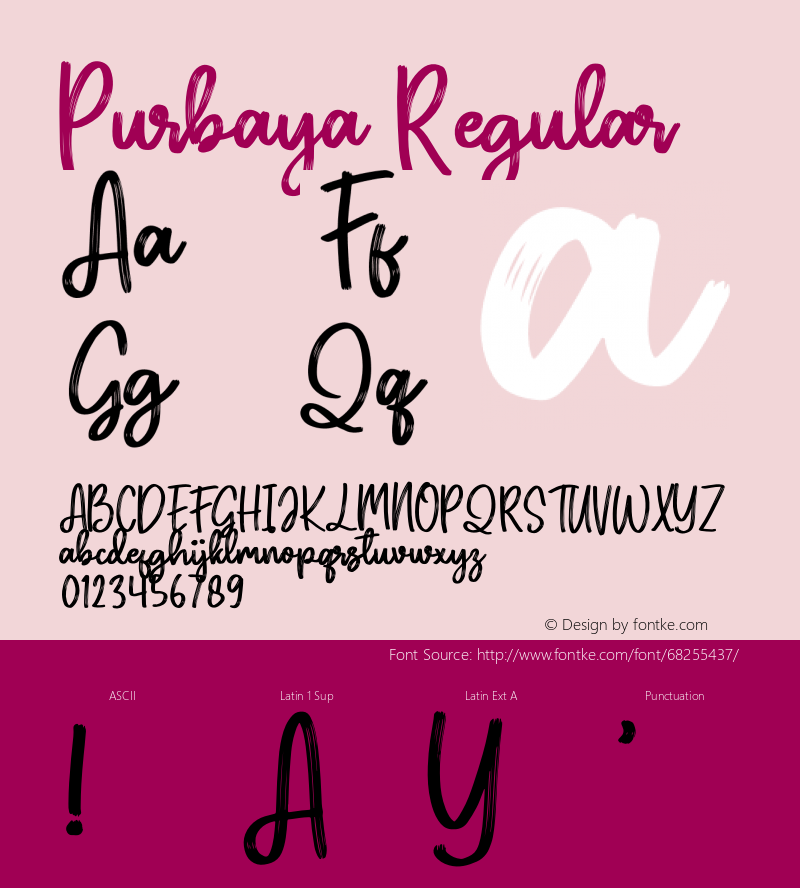 Purbaya Version 1.003;Fontself Maker 3.5.1 Font Sample