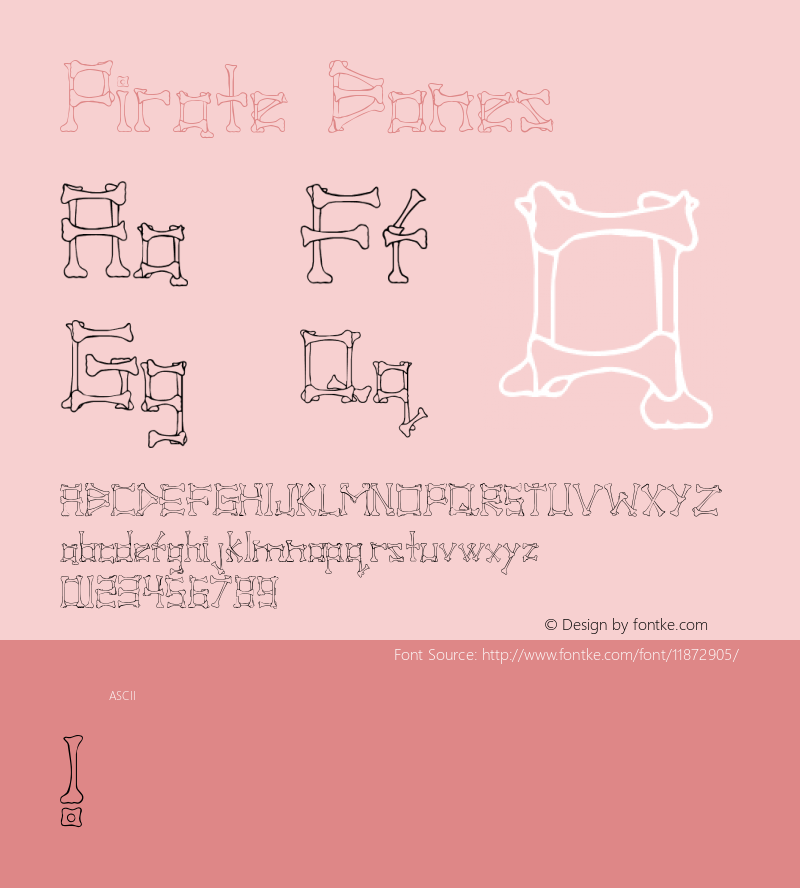 Pirate Bones Version Altsys Metamorphosis Font Sample