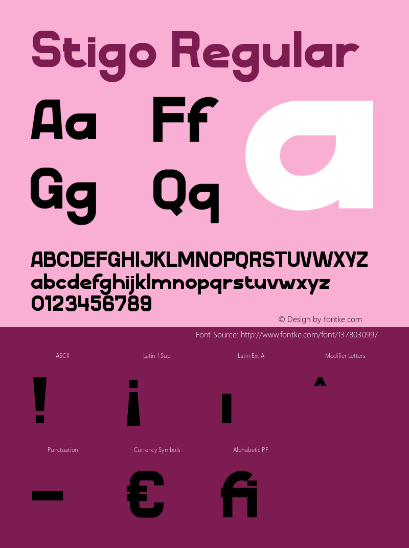 Stigo Version 1.002;Fontself Maker 3.5.4 Font Sample