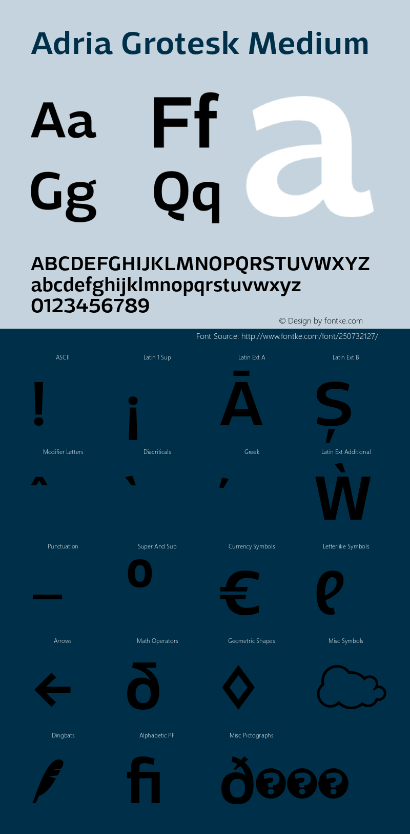 Adria Grotesk Medium Version 1.001;PS 001.001;hotconv 1.0.70;makeotf.lib2.5.58329图片样张