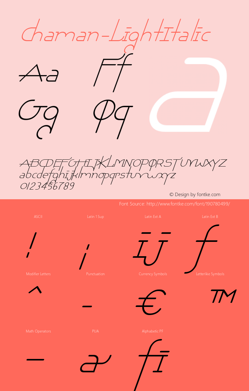 ☞Chaman Light Italic OTF 1.000;PS 001.001;Core 1.0.38;com.myfonts.easy.cubo.chaman.light-italic.wfkit2.version.3ffv图片样张