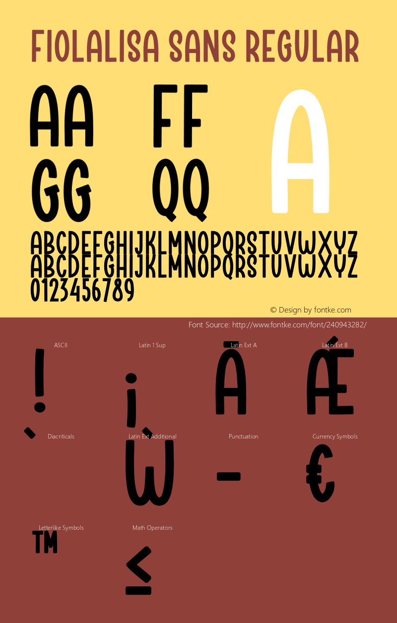 Fiolalisa Sans Version 1.00;May 9, 2022;FontCreator 12.0.0.2545 64-bit图片样张