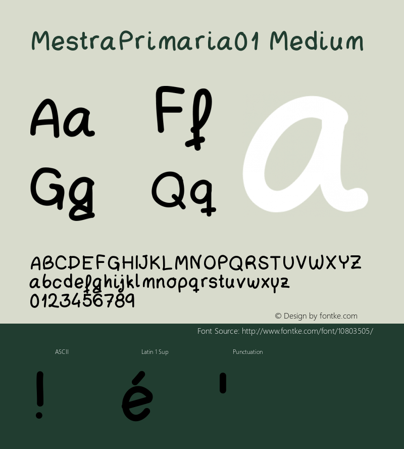 MestraPrimaria01 Medium Version 001.000 Font Sample