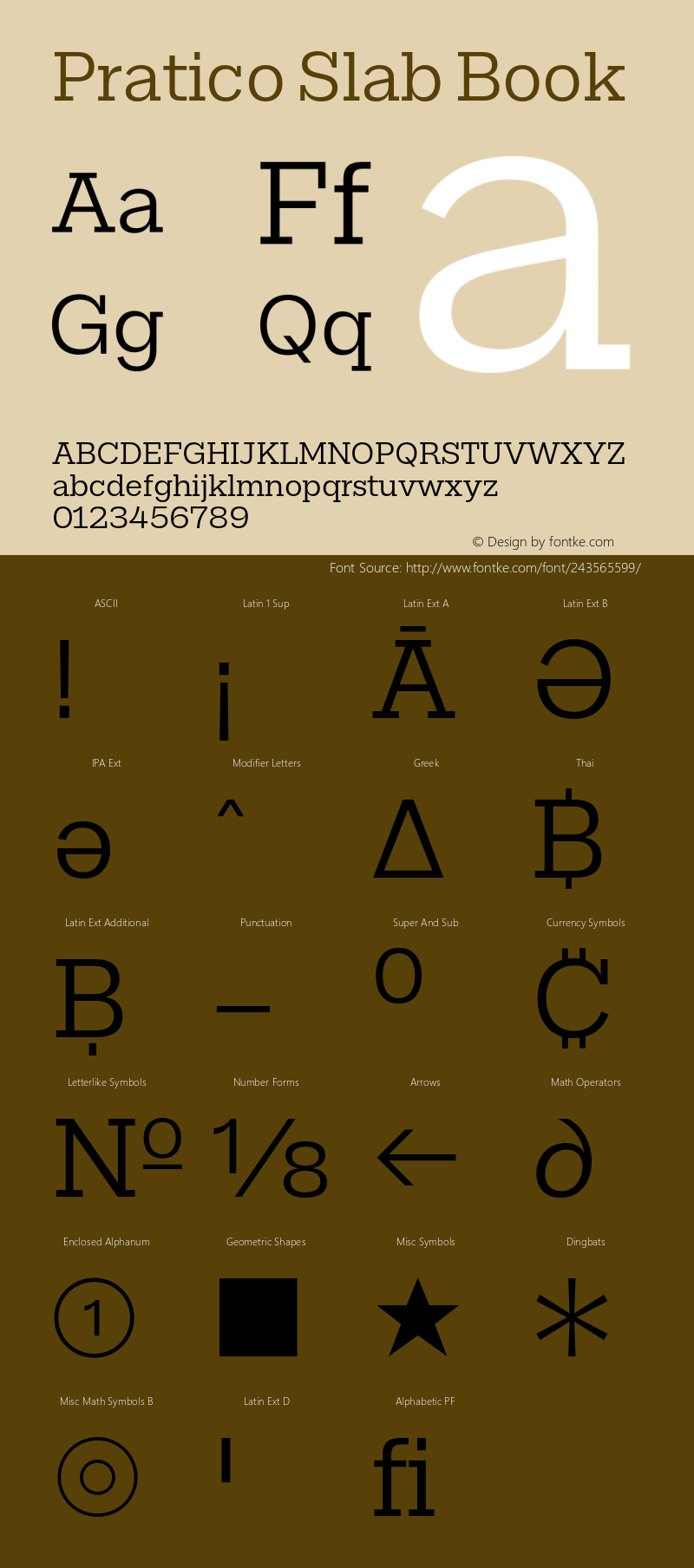 Pratico Slab Book Version 1.002;Glyphs 3.1.1 (3148)图片样张