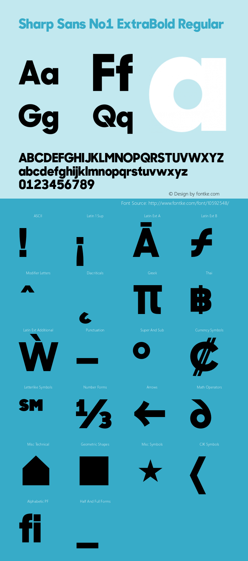 Sharp Sans No1 ExtraBold Regular Version 1.000;PS 001.001;hotconv 1.0.56 Font Sample