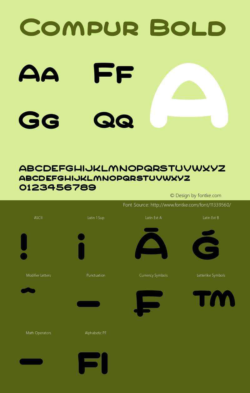 Compur Bold Version 001.000 Font Sample