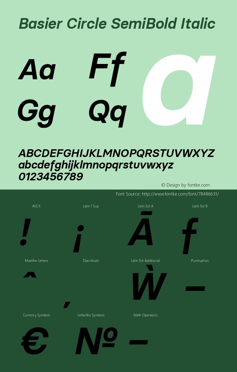 Basier Circle SemiBold Italic Version 1.000 | wf-rip DC20180210 Font Sample
