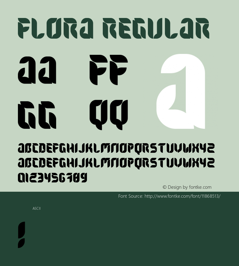 Flora Regular Version 1.0 Font Sample