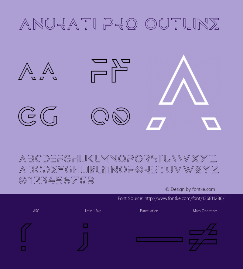 Anurati Pro Outline Version 1.002;Fontself Maker 3.1.2 Font Sample