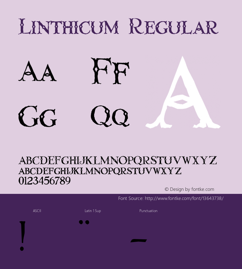 Linthicum Regular 001.001 Font Sample