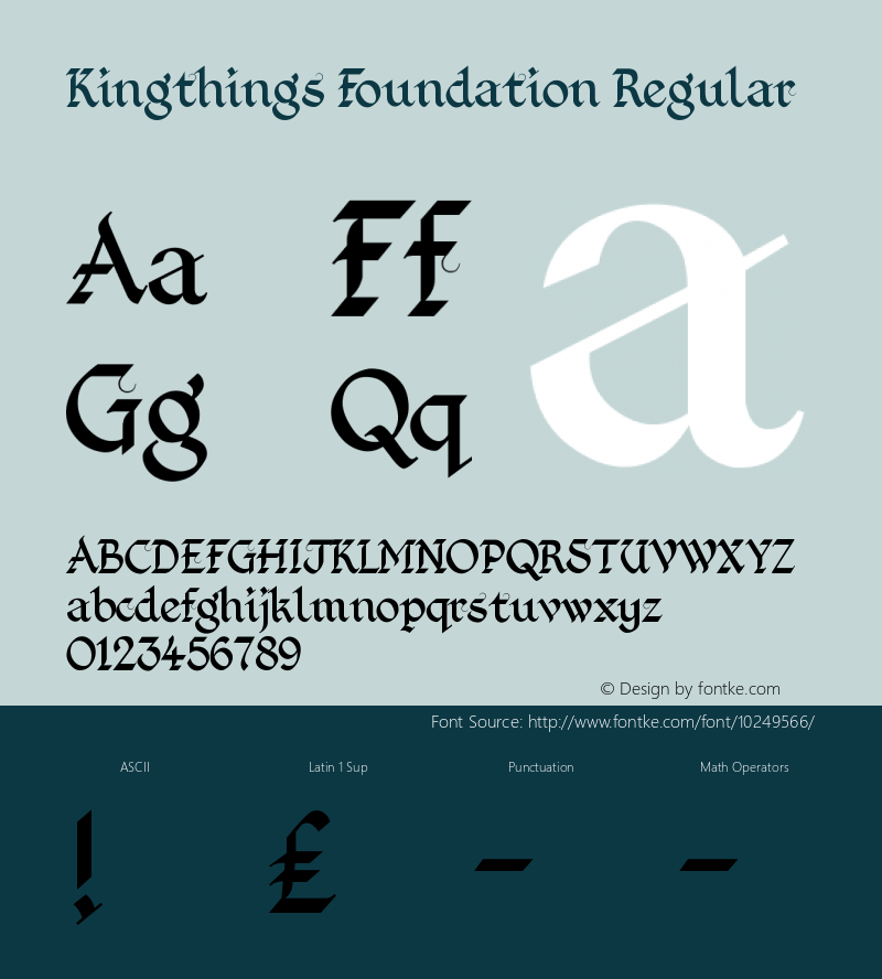 Kingthings Foundation Regular 1.1 Font Sample