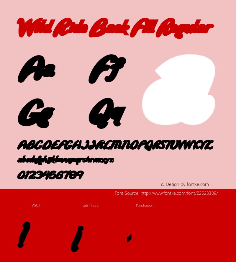 Wild Ride Back Fill Fontographer 4.1 1/18/01 Font Sample