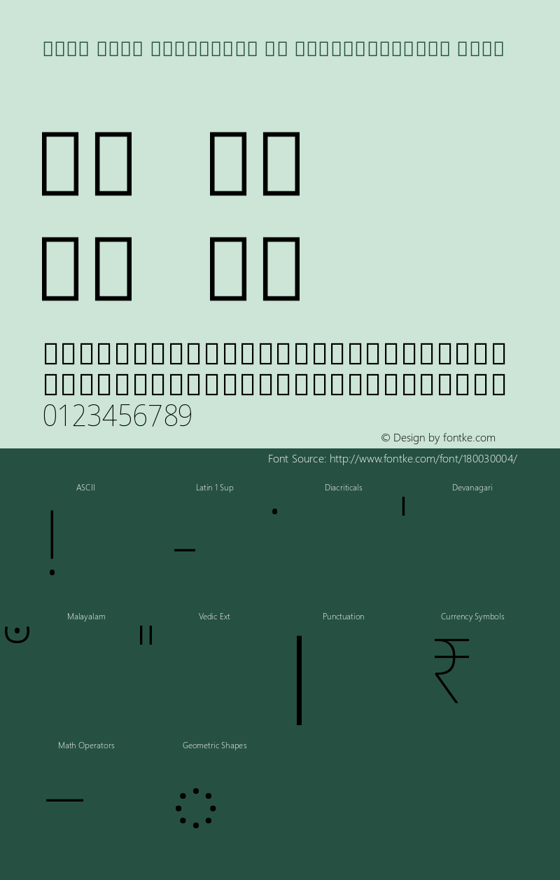 Noto Sans Malayalam UI SemiCondensed Thin Version 2.000图片样张