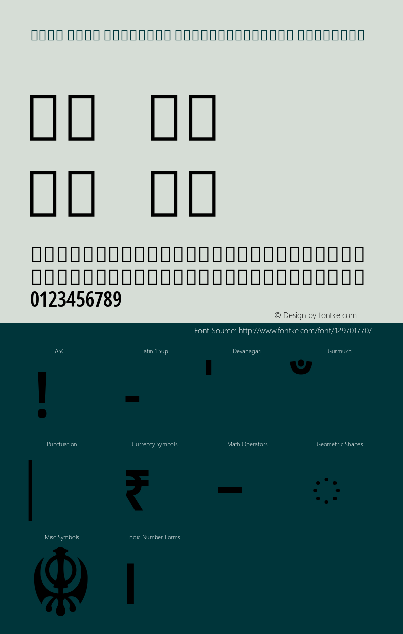 Noto Sans Gurmukhi ExtraCondensed SemiBold Version 2.001; ttfautohint (v1.8.3) -l 8 -r 50 -G 200 -x 14 -D guru -f none -a qsq -X 