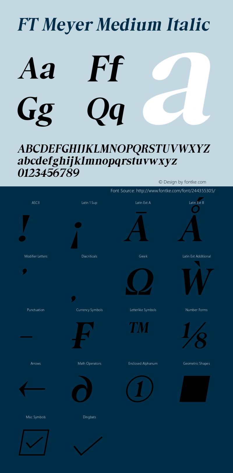 FT Meyer Medium Italic Version 1.000;Glyphs 3.1.2 (3151)图片样张