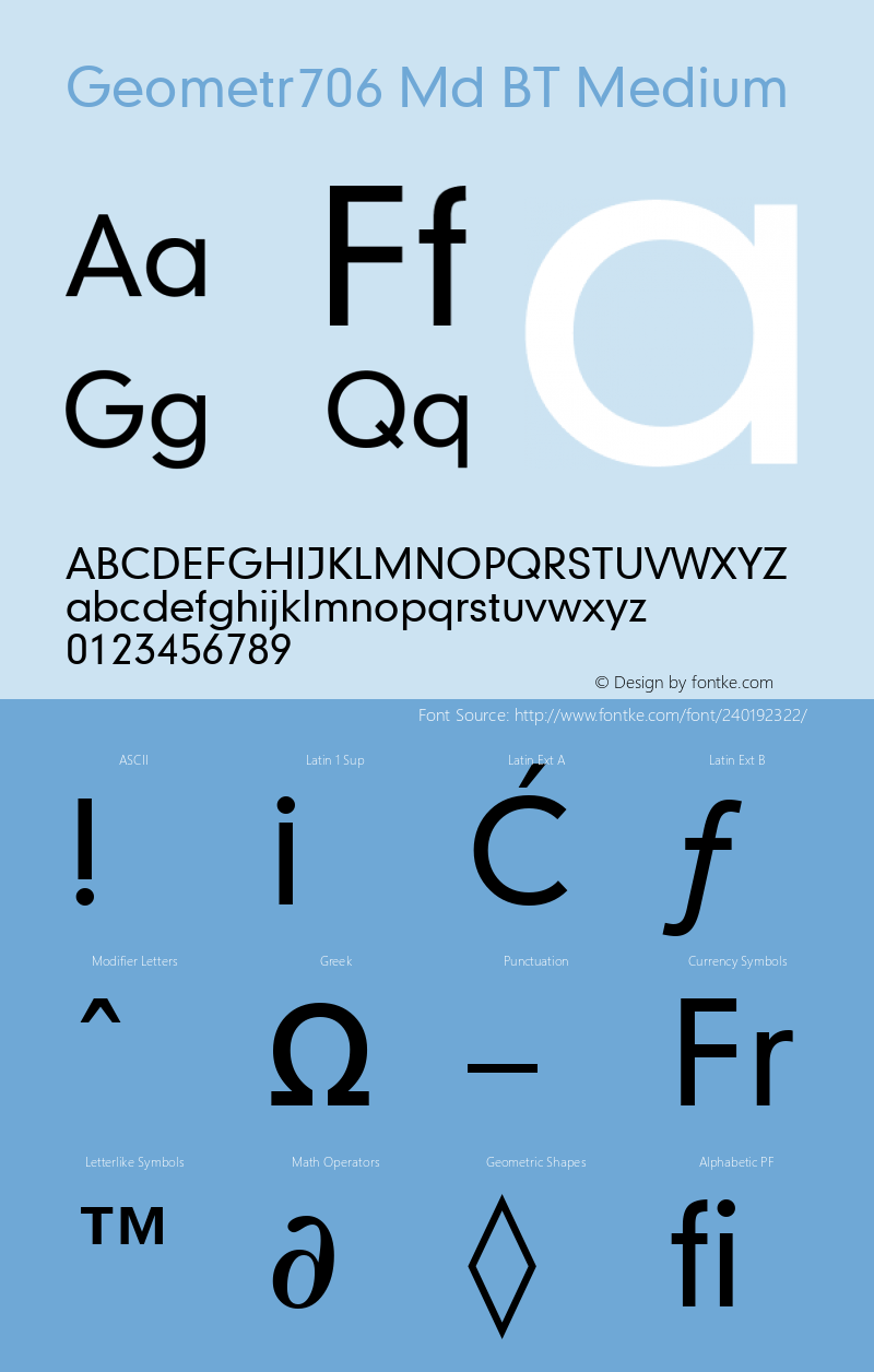 Geometr706 Md BT Medium Version 1.01 emb4-OT图片样张