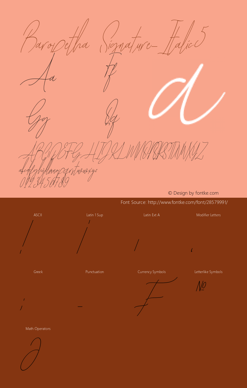 Baropetha Signature_Italic5 Version 1.00;February 15, 2019;FontCreator 11.5.0.2430 64-bit Font Sample