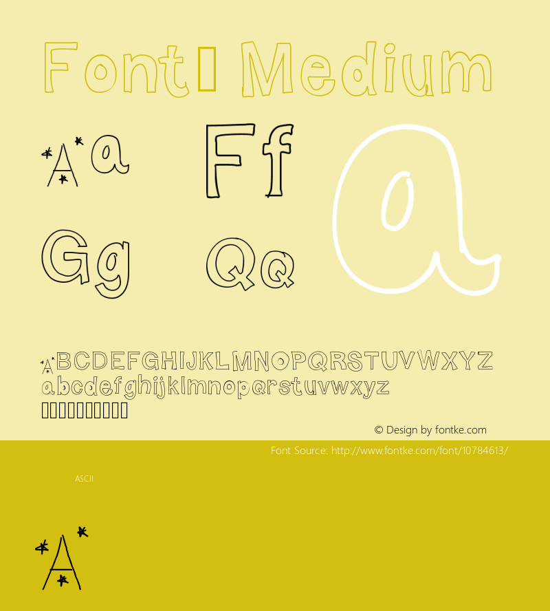 Font1 Medium Version 001.000 Font Sample