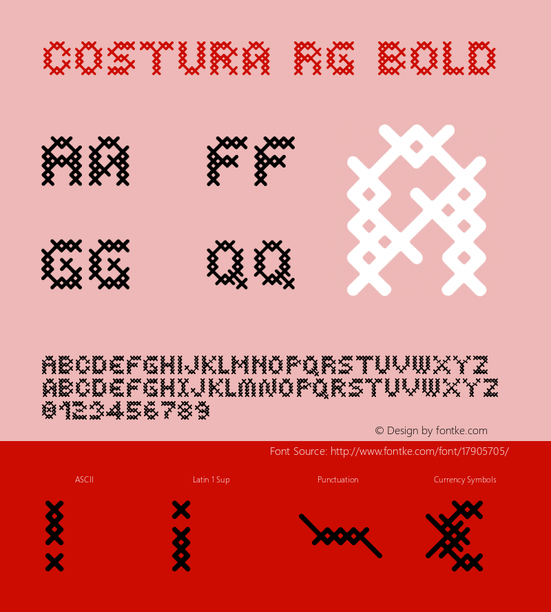 Costura Rg Bold Version 2.210;PS 002.021;hotconv 1.0.38 Font Sample
