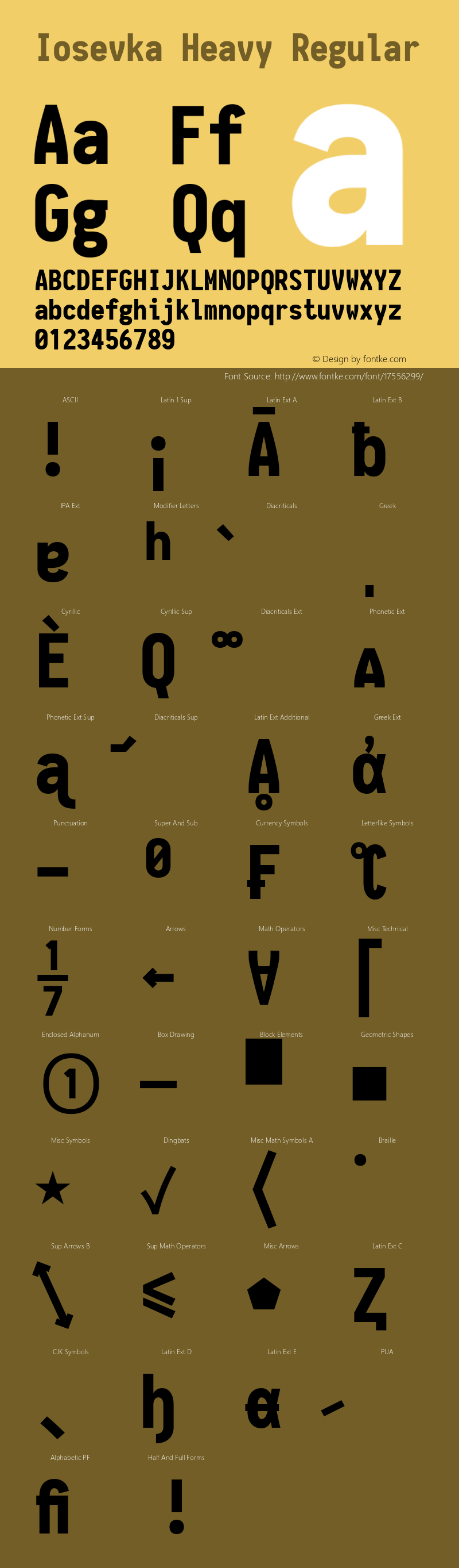 Iosevka Heavy Regular 1.9.2 Font Sample