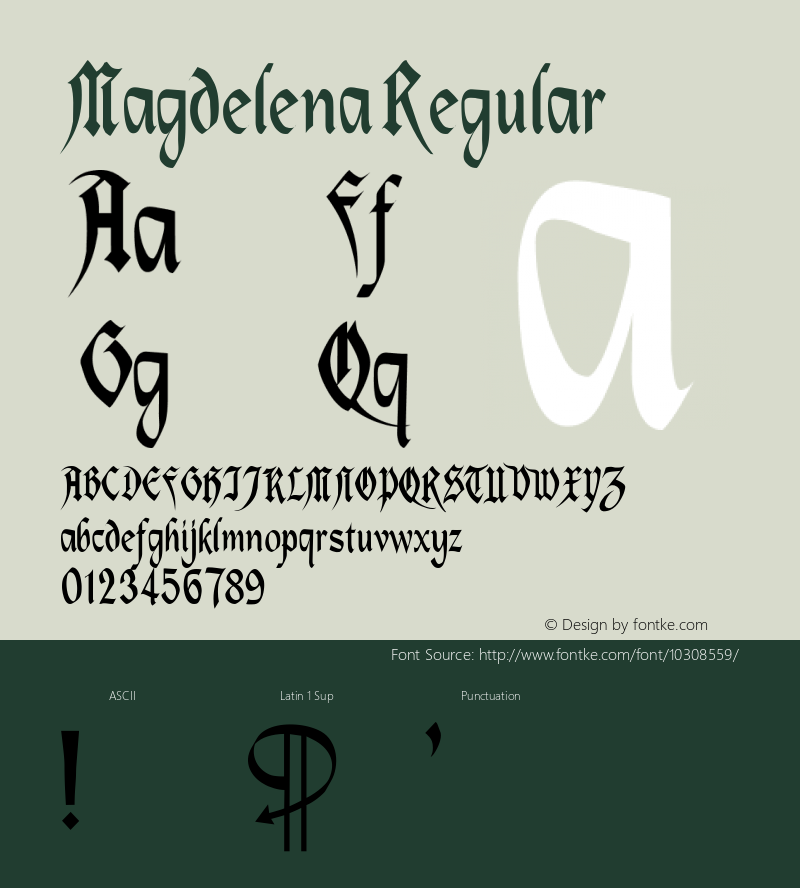 Magdelena Regular 001.000 Font Sample