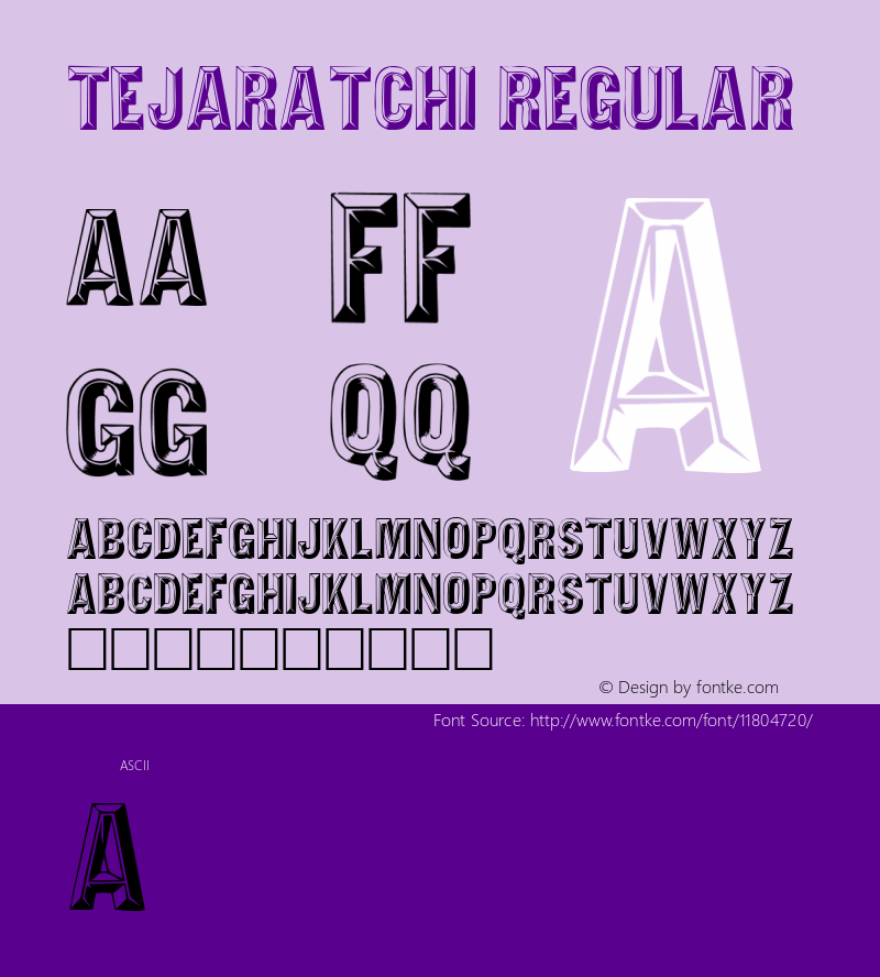 Tejaratchi Regular Altsys Fontographer 3.5  5/19/92 Font Sample