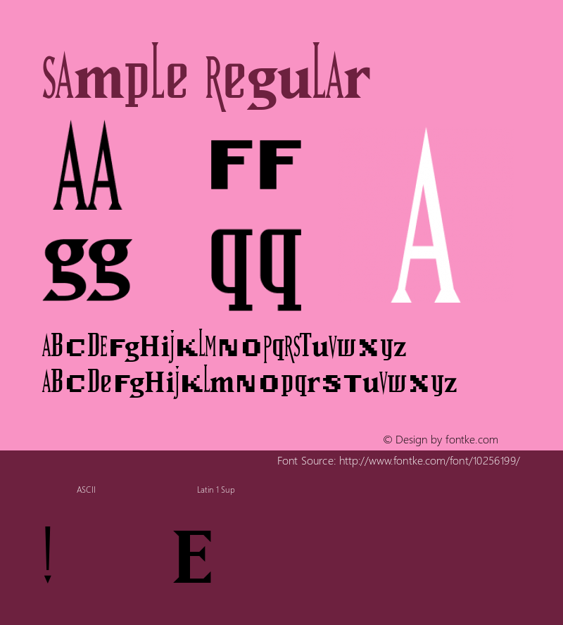 Sample Regular 001.000 Font Sample