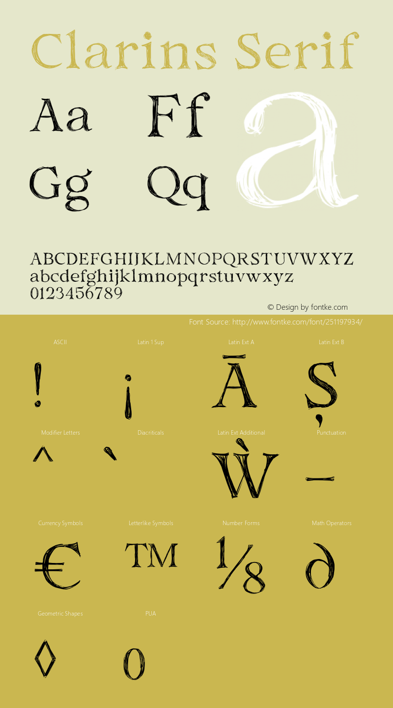 Clarins Serif Version 1.000;PS 001.000;hotconv 1.0.88;makeotf.lib2.5.64775图片样张