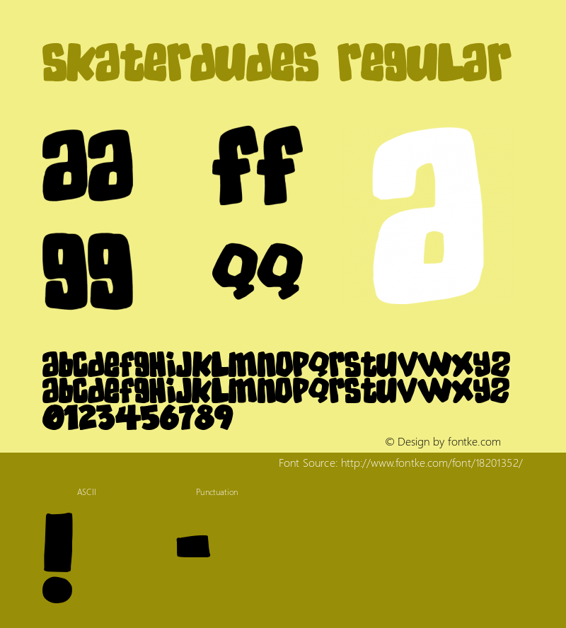 SkaterDudes Regular 2 Font Sample