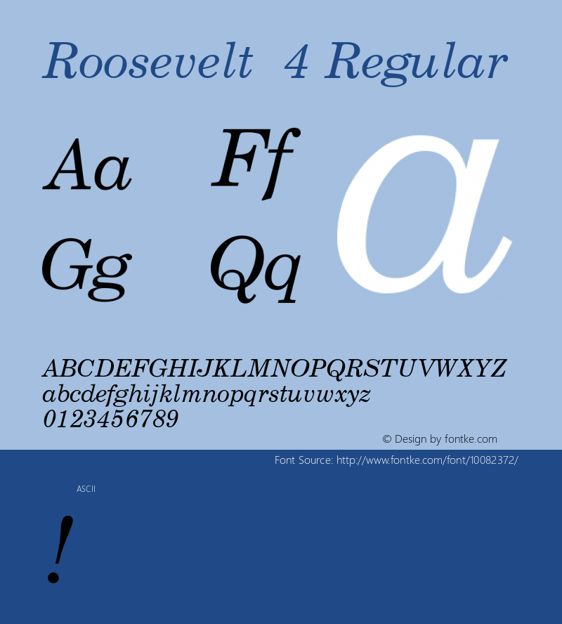 Roosevelt  4 Regular Unknown Font Sample
