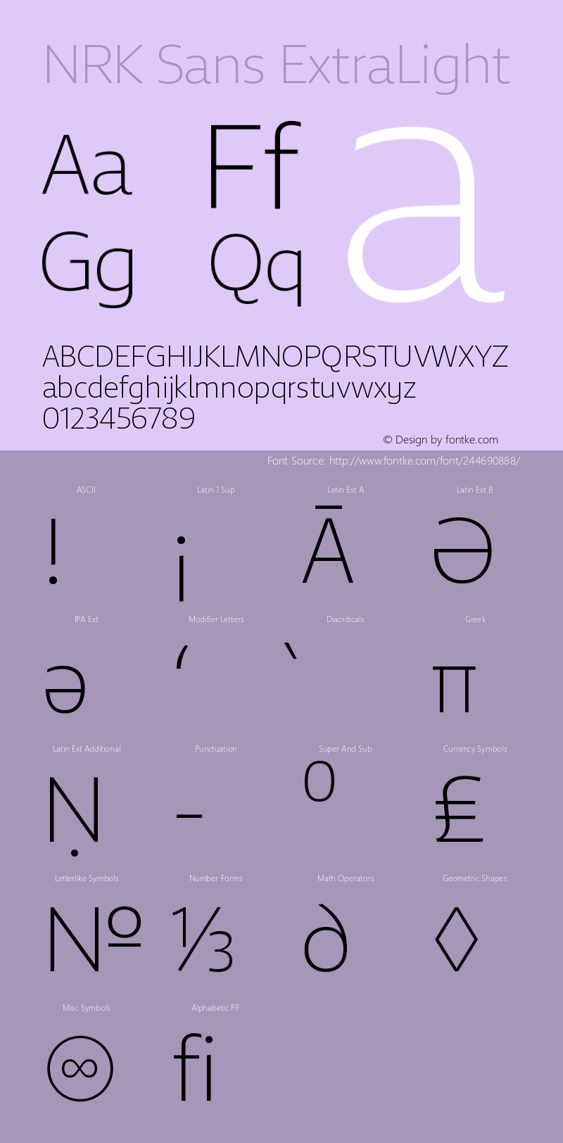 NRK Sans ExtraLight Version 1.010图片样张